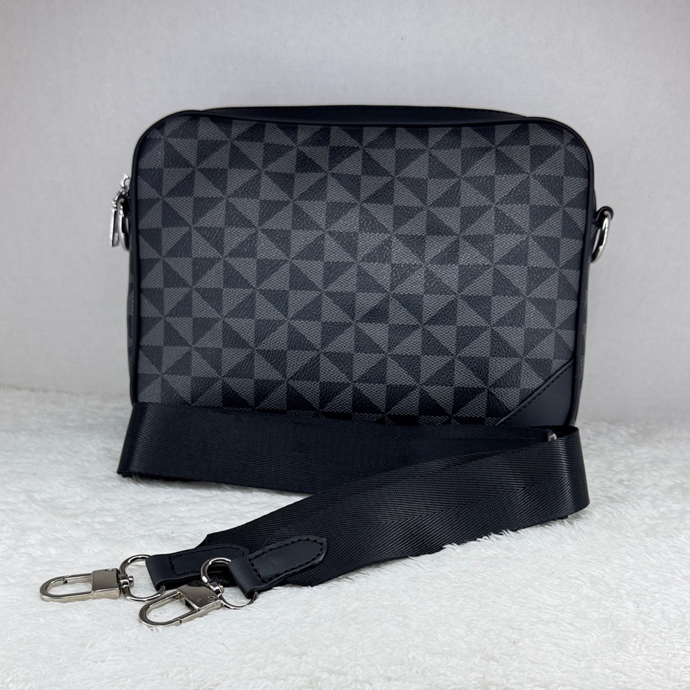 Black Geometric Patterned Bag Set - Picture 2 of 7